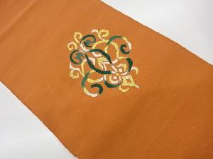 リサイクル　綴れ抽象唐草模様織出し名古屋帯